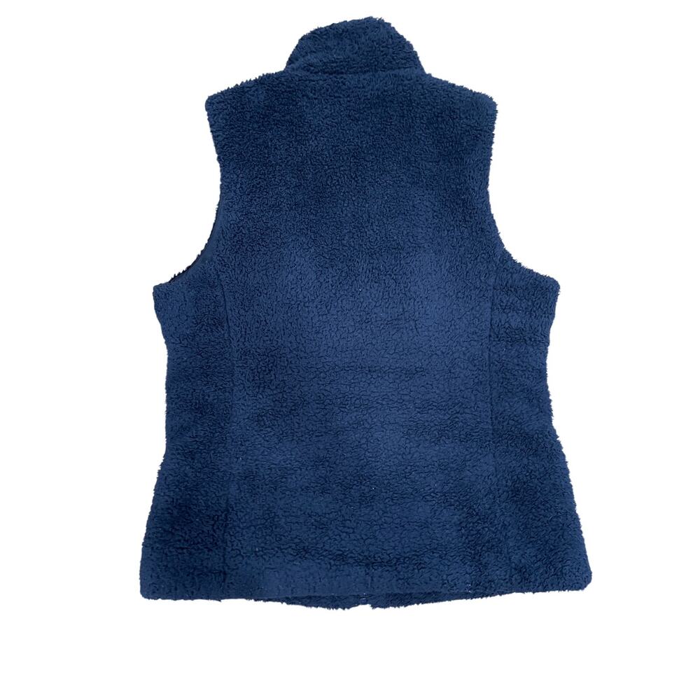 Patagonia Los Gatos Fleece Vest Large Navy Blue Full Zip - Picture 2 of 8